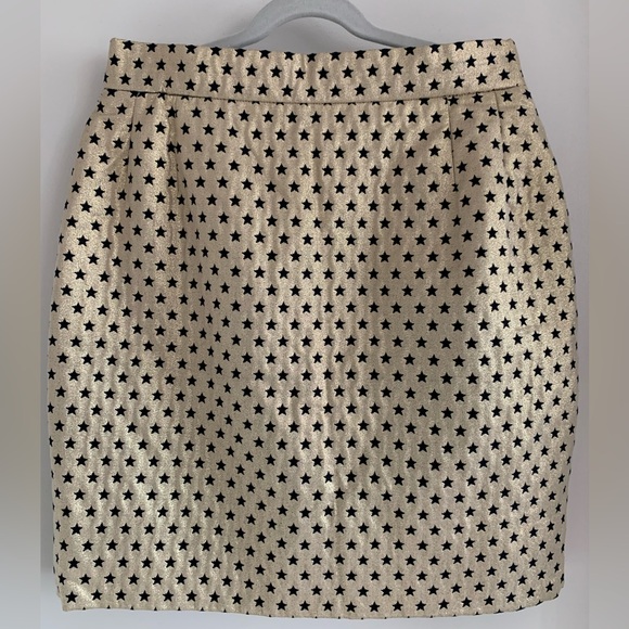 Escada by Margaretha Ley star gold pencil skirt - Vintage - Picture 1 of 5